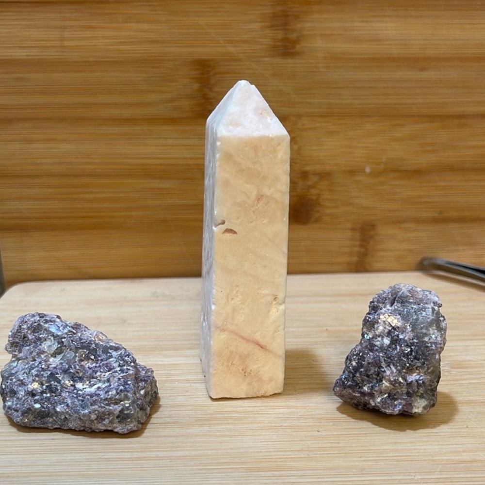 3 Crystal SET ✨ Pink Aragonite & Purple Mica 💜 Check out my other SET listings!